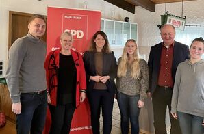 Mitglieder des SPD Kreisvorstands mit Dorothea Kliche-Behnke (stellv. SPD Landes- und Fraktionsvorsitzende im Land)